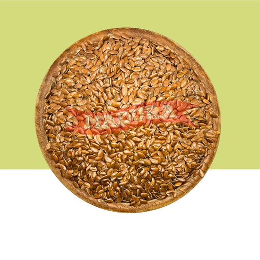 Wooden Bowl with Flax Seed