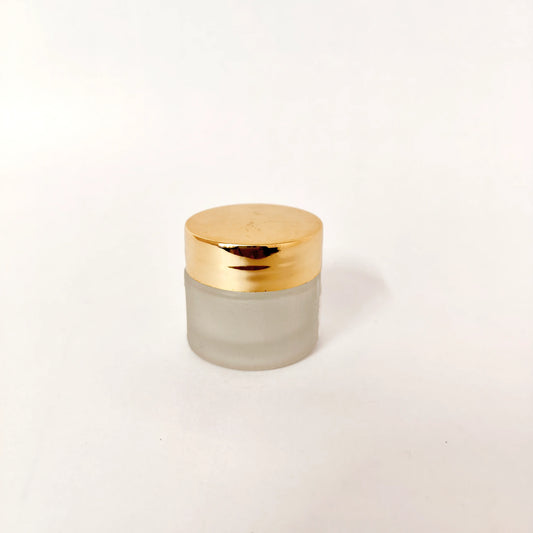 Glass Lip Balm Container - Gold Cap - 10g