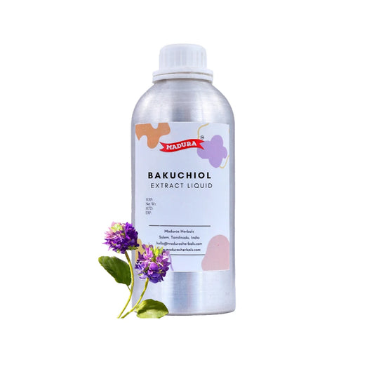 A Aluminium Bottle with Bakuchiol Extract Liquid
