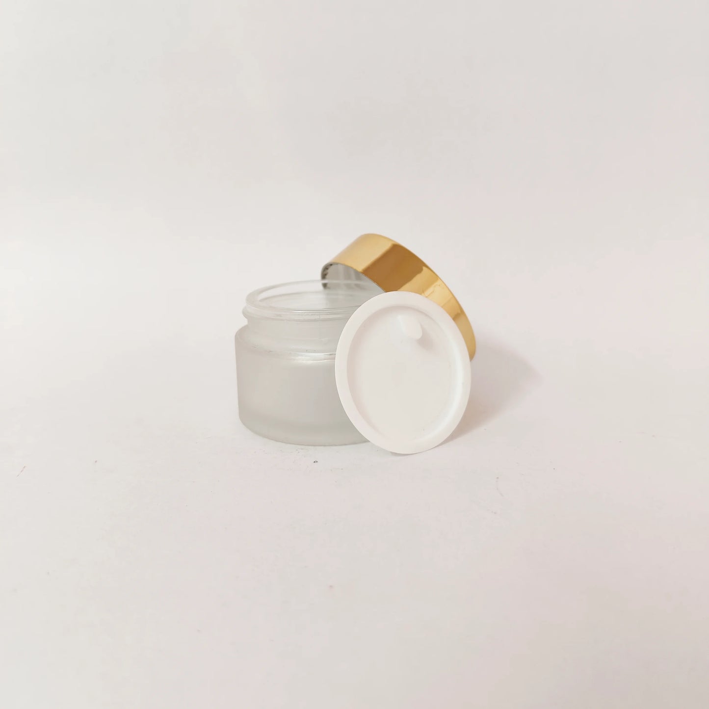 Glass Jar - Frosted - Gold Cap - 30g
