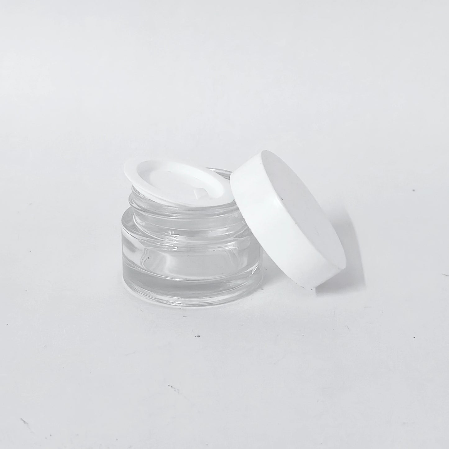 Glass Jar - Clear - White Cap - 15gms