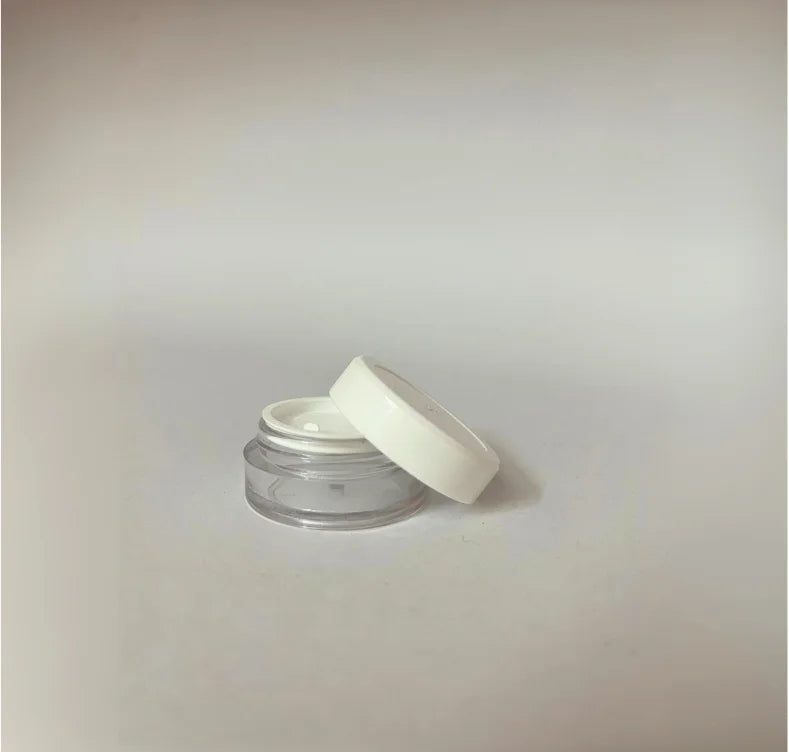 Glass Lip Balm Container - White Cap - 8gms