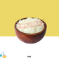 Wooden Bowl full of Glycerol monostearate with Maduras herbals Logo