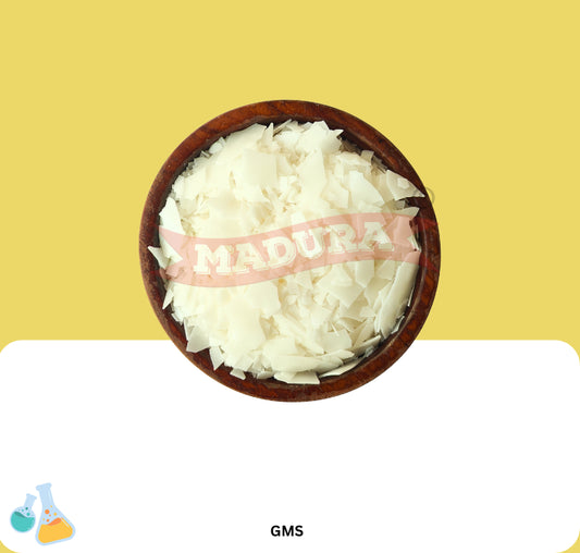 Wooden Bowl full of Glycerol monostearate GMS
