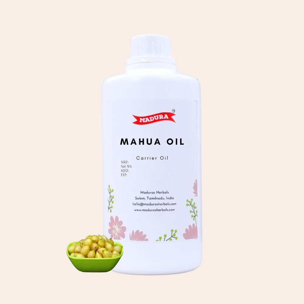Bottle of Madura Mahua Oil.