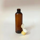 PET Round Bottle - Amber - Gold Flip Cap - 100mL