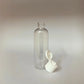 PET Round Bottle - Clear - White Flip Cap - 100mL