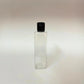 PET Square Bottle - Clear - 20mm Black Flip Cap - 100mL