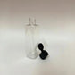 PET Square Bottle - Clear - 20mm Black Flip Cap - 100mL